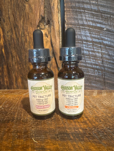 Hudson Valley Hemp Pet Tinctures – CBD, CBG, CBN & CBDV Formulas for Mobility & Neurological Support