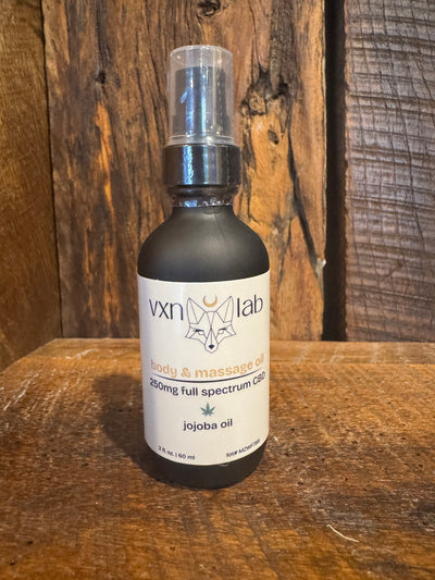 VXN Lab Body & Massage Oil – 250mg Full Spectrum CBD with Jojoba Oil