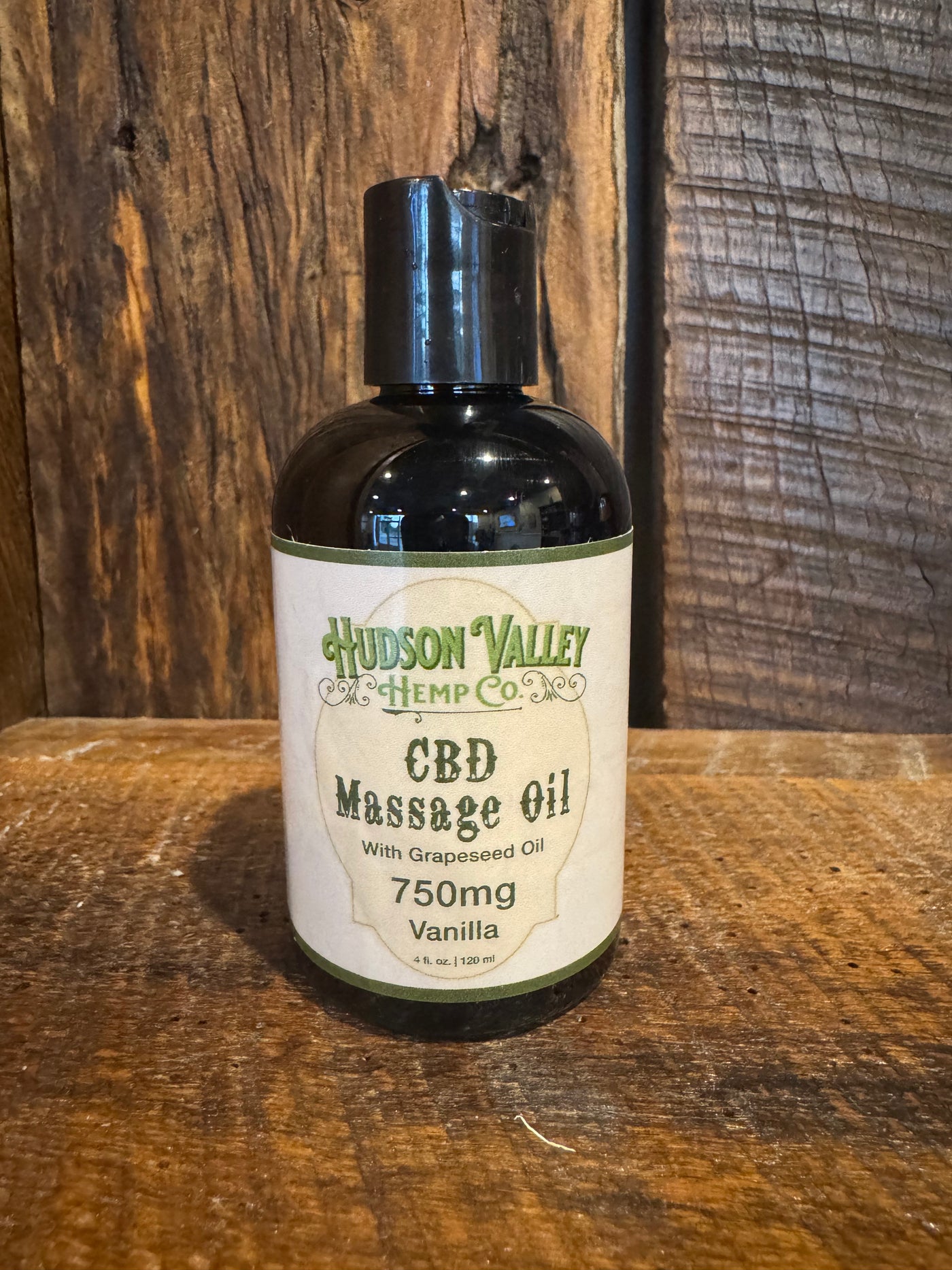 Hudson Valley Hemp Co. CBD Massage Oil – Vanilla (750mg)