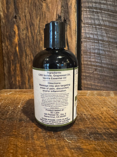 Hudson Valley Hemp Co. CBD Massage Oil – Vanilla (750mg)