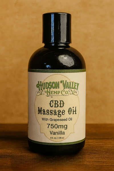 Hudson Valley Hemp Co. CBD Massage Oil – Vanilla (750mg)