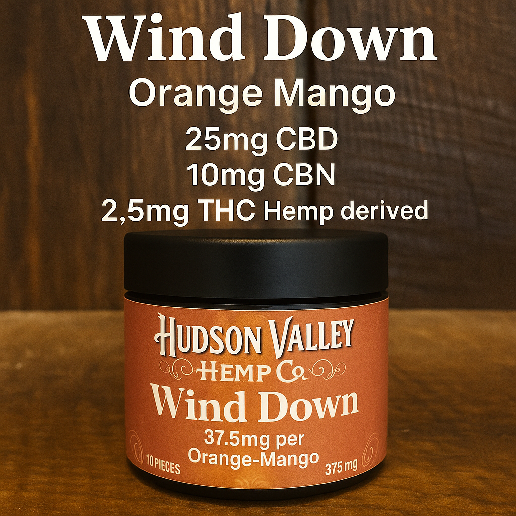 Wind Down – Orange Mango Microdose Gummies
25mg CBD | 10mg CBN | 2.5mg THC (Hemp-Derived)