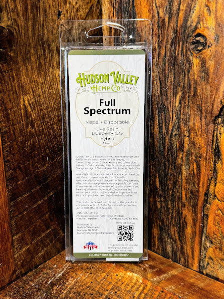 Full-Spectrum CBD Vape Pen | Disposable, Rechargable, & Ready to Use Hudson Valley Hemp Full-Spectrum CBD Vape Pen | Disposable, Rechargable, & Ready to Use Hudson Valley Hemp