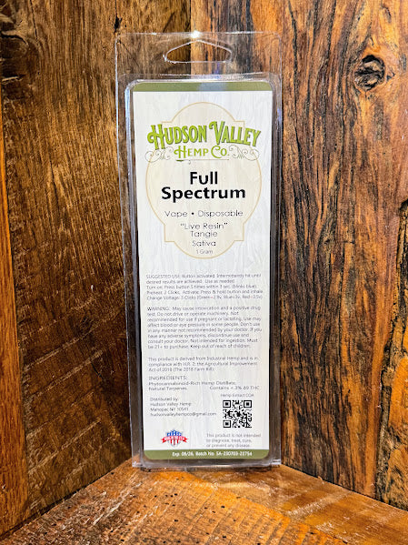 Full-Spectrum CBD Vape Pen | Disposable, Rechargable, & Ready to Use   Hudson Valley Hemp